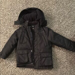 Nautica Kids Black Hooded Jacket - like new size 3t